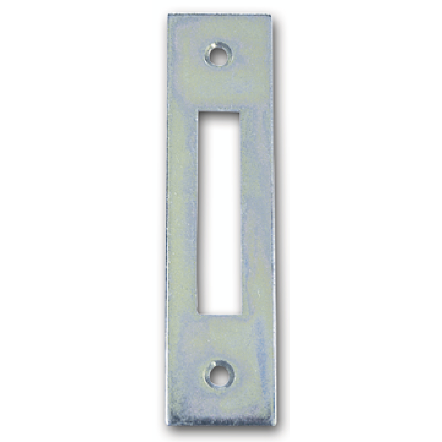 Grundmann WG Riegelschließblech eckig, 107 x 27 x 2 mm, Stahl verzinkt silberfärbig