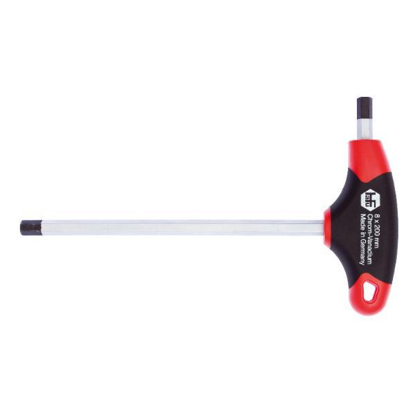 HaFu Sechskant Stiftschlüssel 2K T-Griff mit Seitenabtrieb 8,0 mm Länge 175 mm