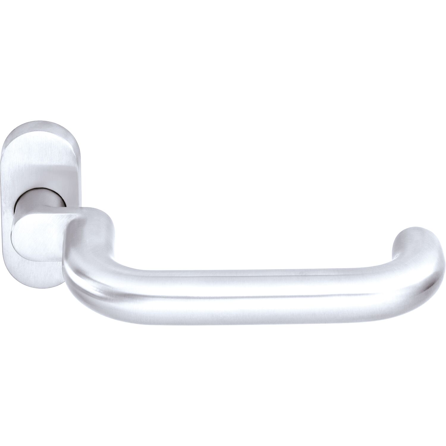 Ogro Drückerlochteil PREMIUM 8100 A/6621 - mit Rosette, Alu silber eloxiert