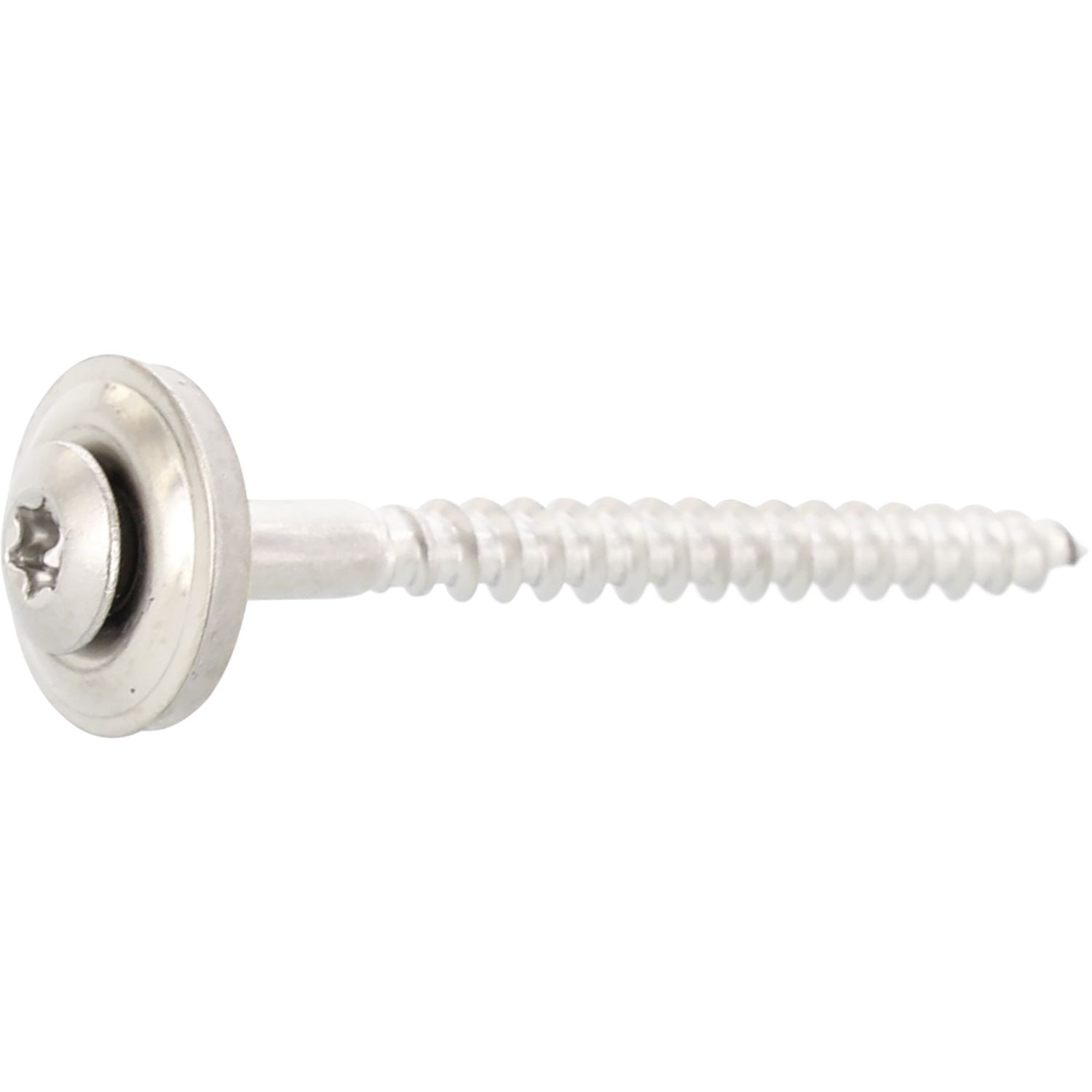 Spenglerschraube 4.5x 50 TX20 Edelstahl A2 mit Dichtscheibe ø 15mm vormontiert (200 Stück)