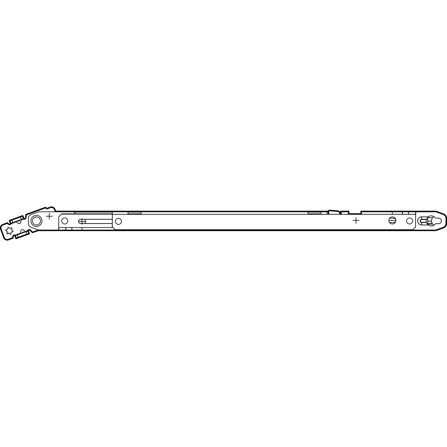 Roto ROTO NT/NX Fang-/Putzschere Typ 1 Rahmenteil FFH 290-560 mm silber (347131)