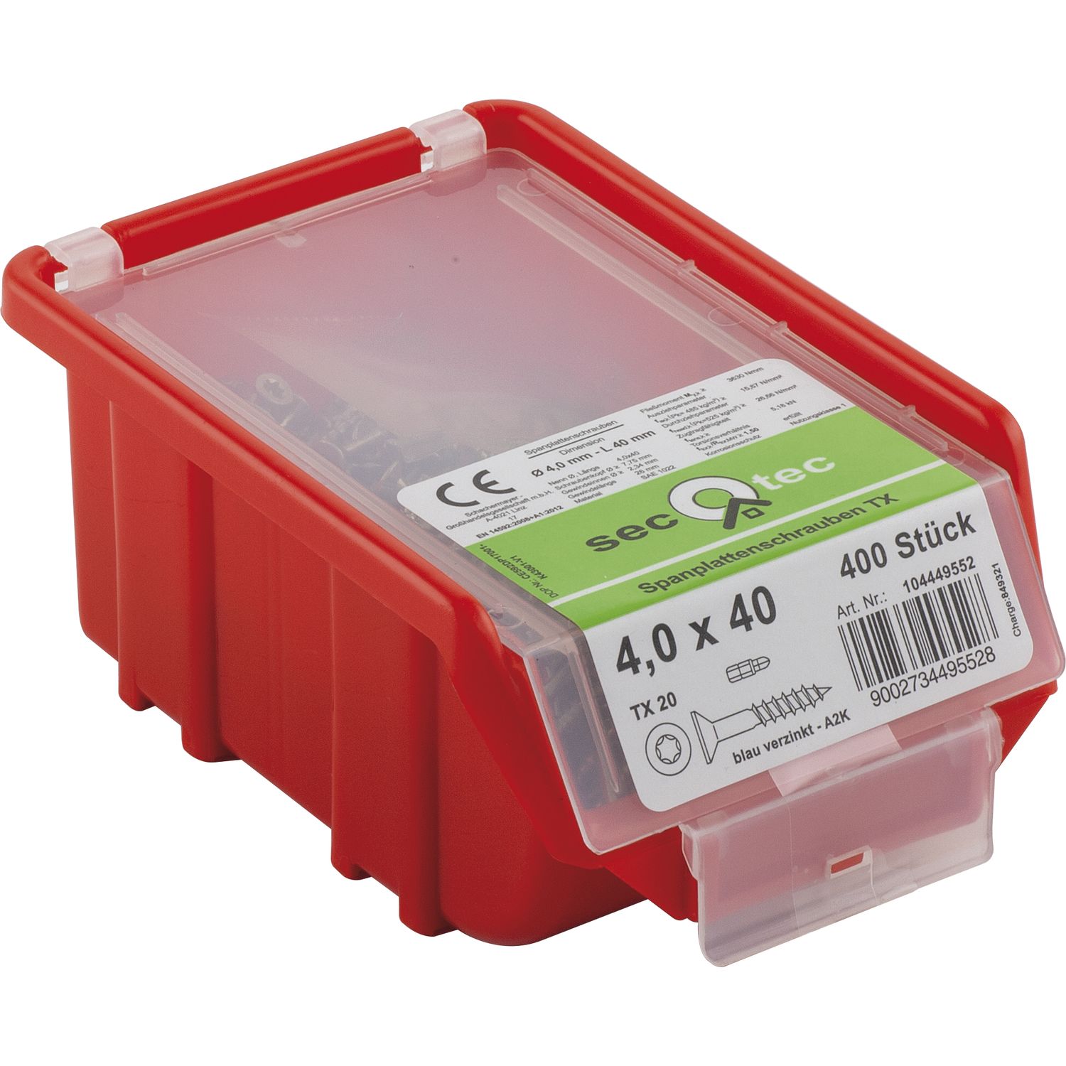 Spanplattenschraube Senkkopf Torx 6.0x 100 in Stapelbox 0