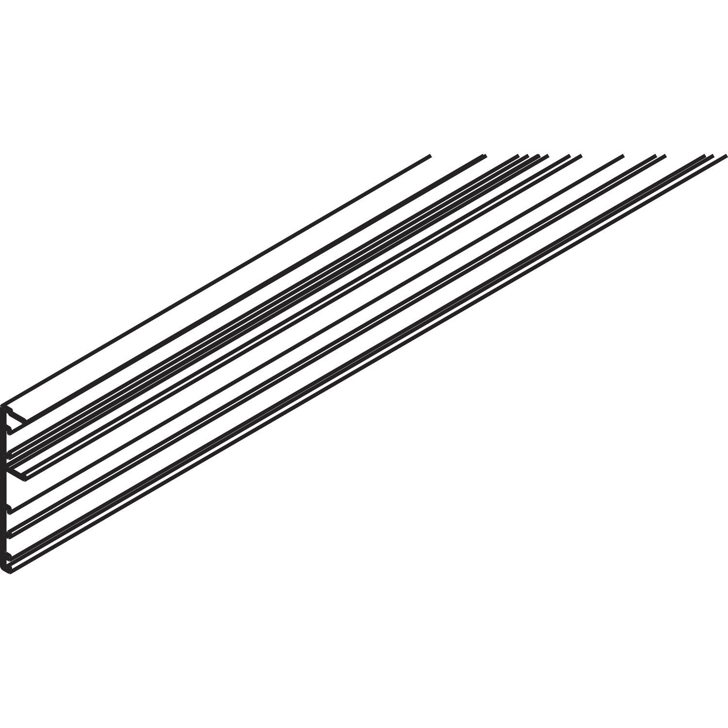 HAWA Junior 100/Z Clipblende L=2000 mm silber