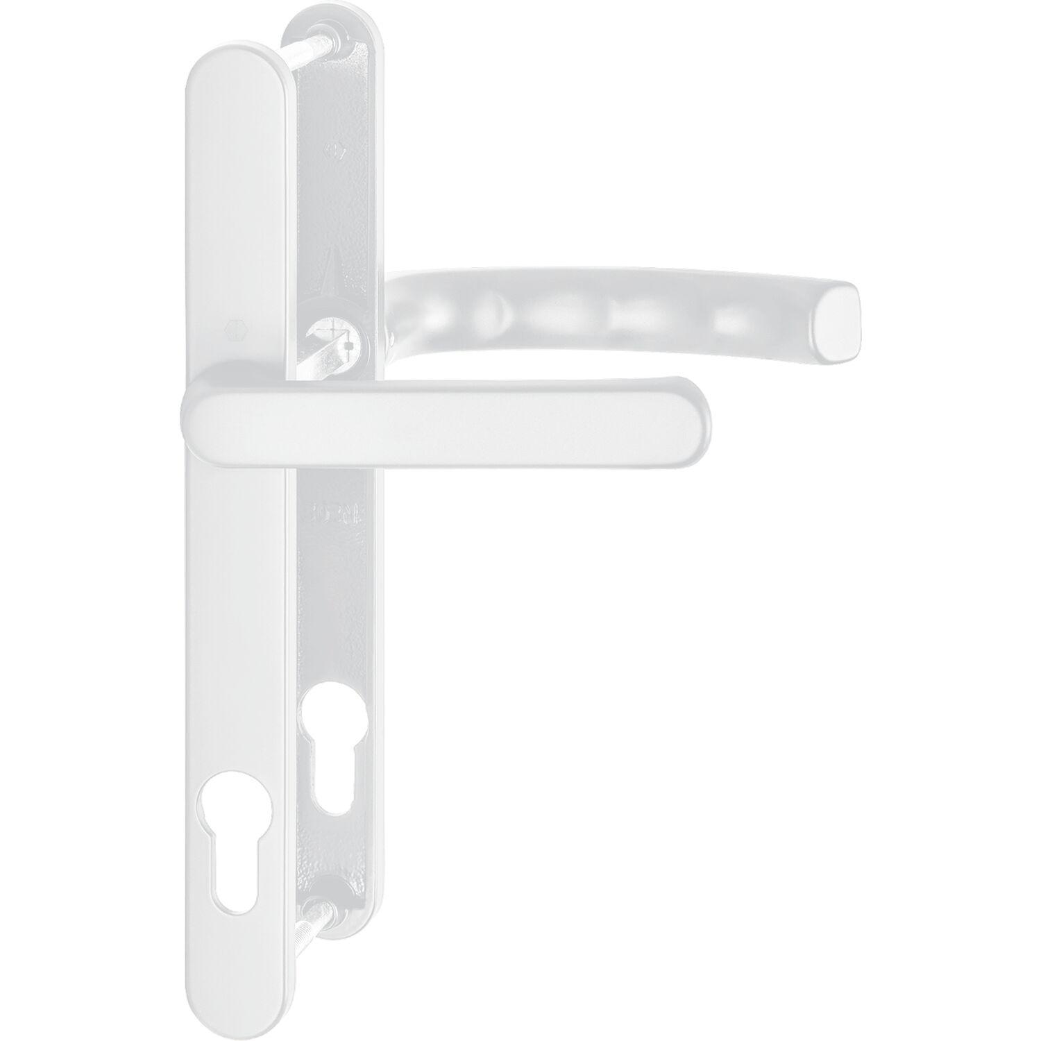 Hoppe Drückergarnitur LIÈGE - Schmalschild 24 mm, Griff flach,67 - 72,weiß