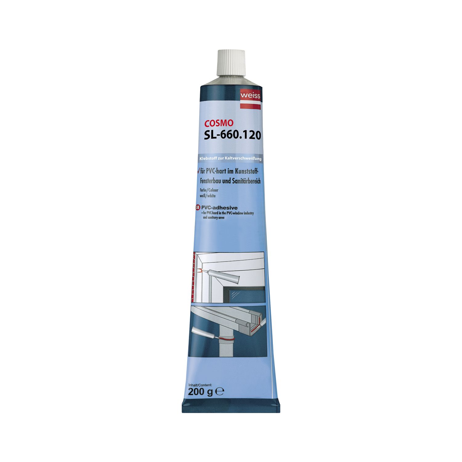 Cosmo SL-660.120, PVC-Klebstoff weiß 200g