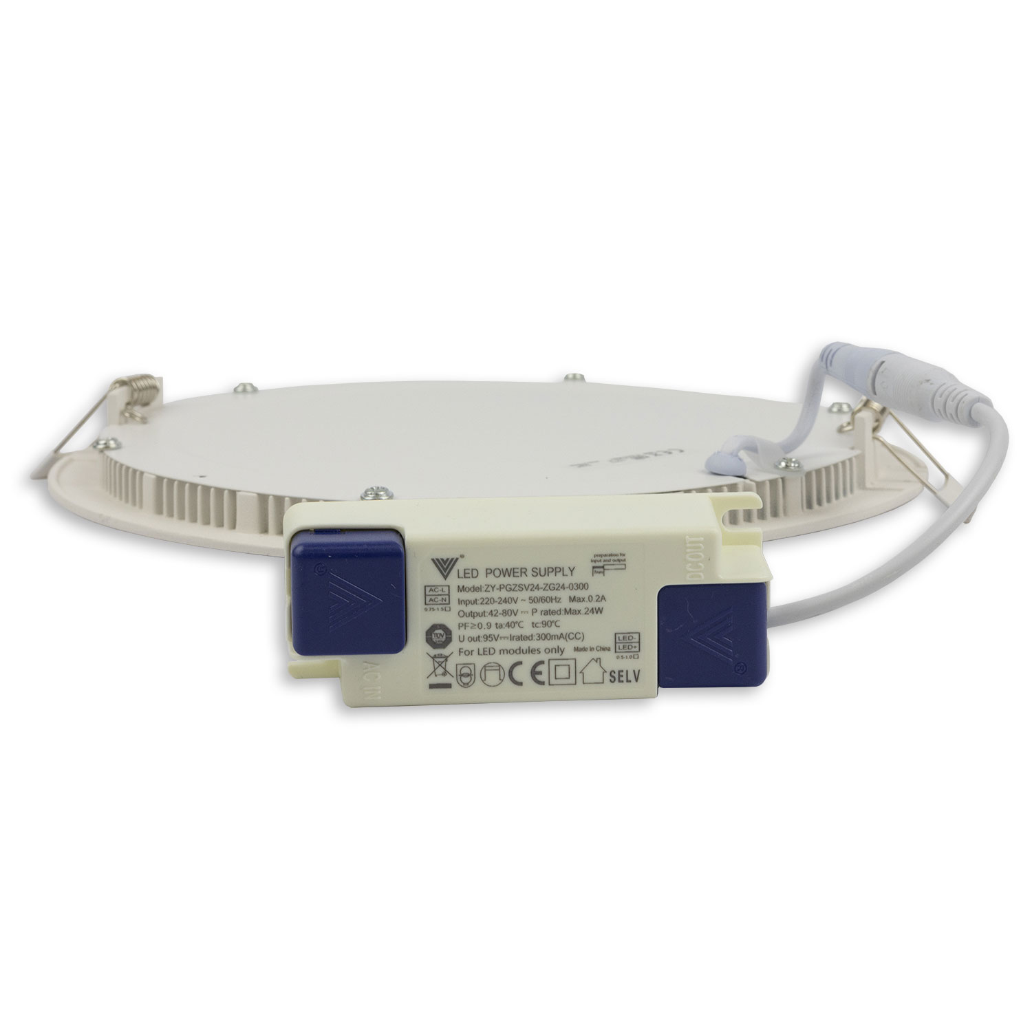 ISOLED LED Downlight 18W rund ultraflach blendungsreduziert weiß warmweiß CRI90
