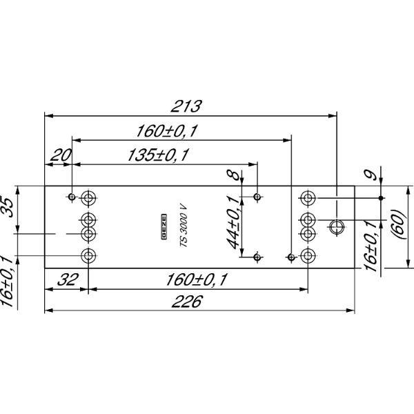 GEZE Montageplatte für TS 3000 V, weiß (RAL 9016)