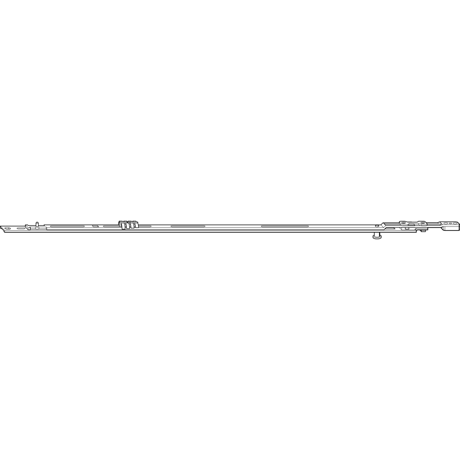 Roto ROTO NT/NX Mittelverschluss mehrteilig 1P L=400 mm silber kuppelbar