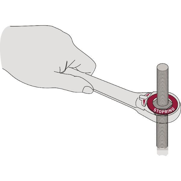 WGB Maulschlüssel 235 mit Ringratsche gekröpft SW 15 mm