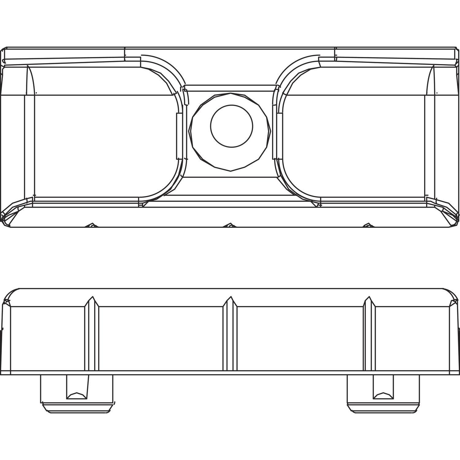 Maco #34931 Schließteil 12L Eurofalz 20mm 9V mit Positionszapfen 8x4mm silber