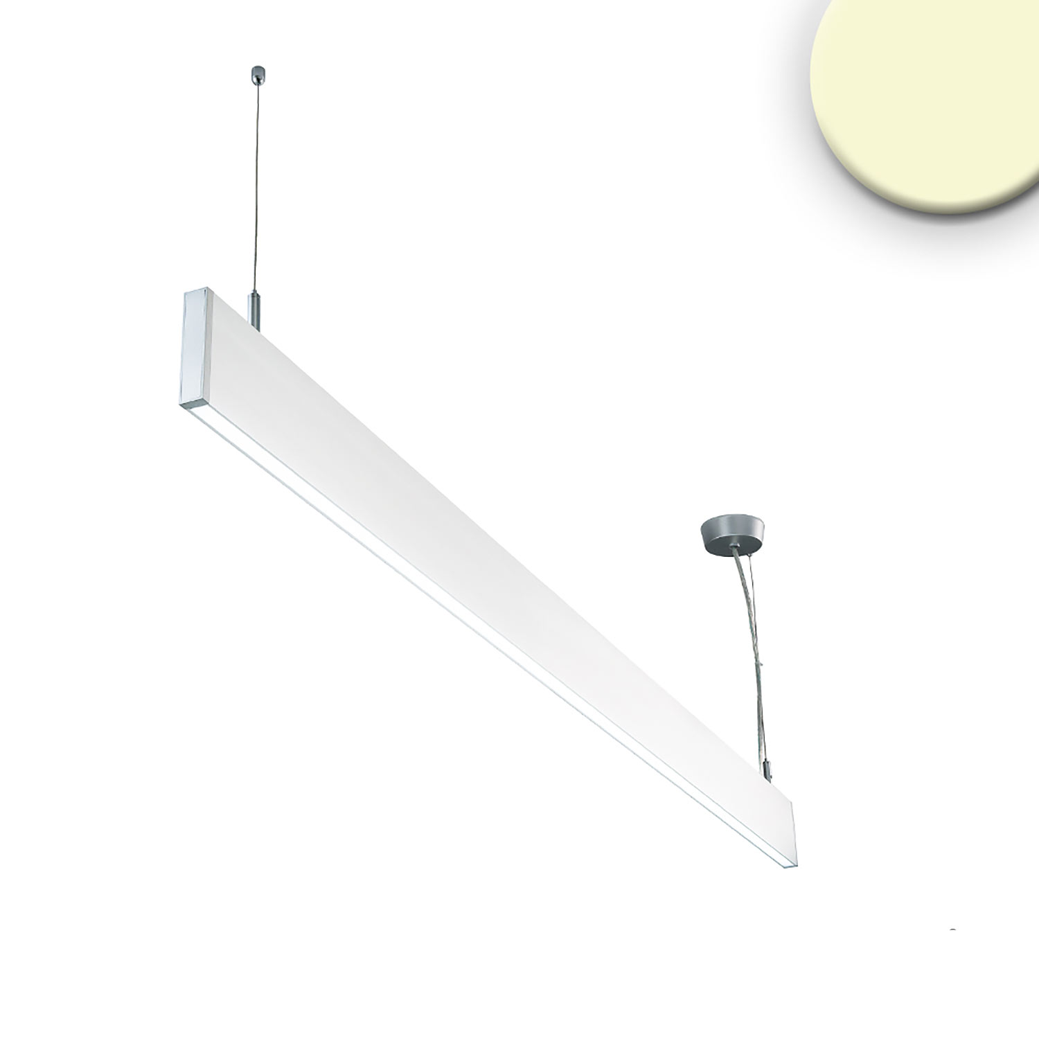 ISOLED LED Hängeleuchte Linear Up&Down 600 25W prismatisch linear- u. 90° verbindbar weiß warmweiß
