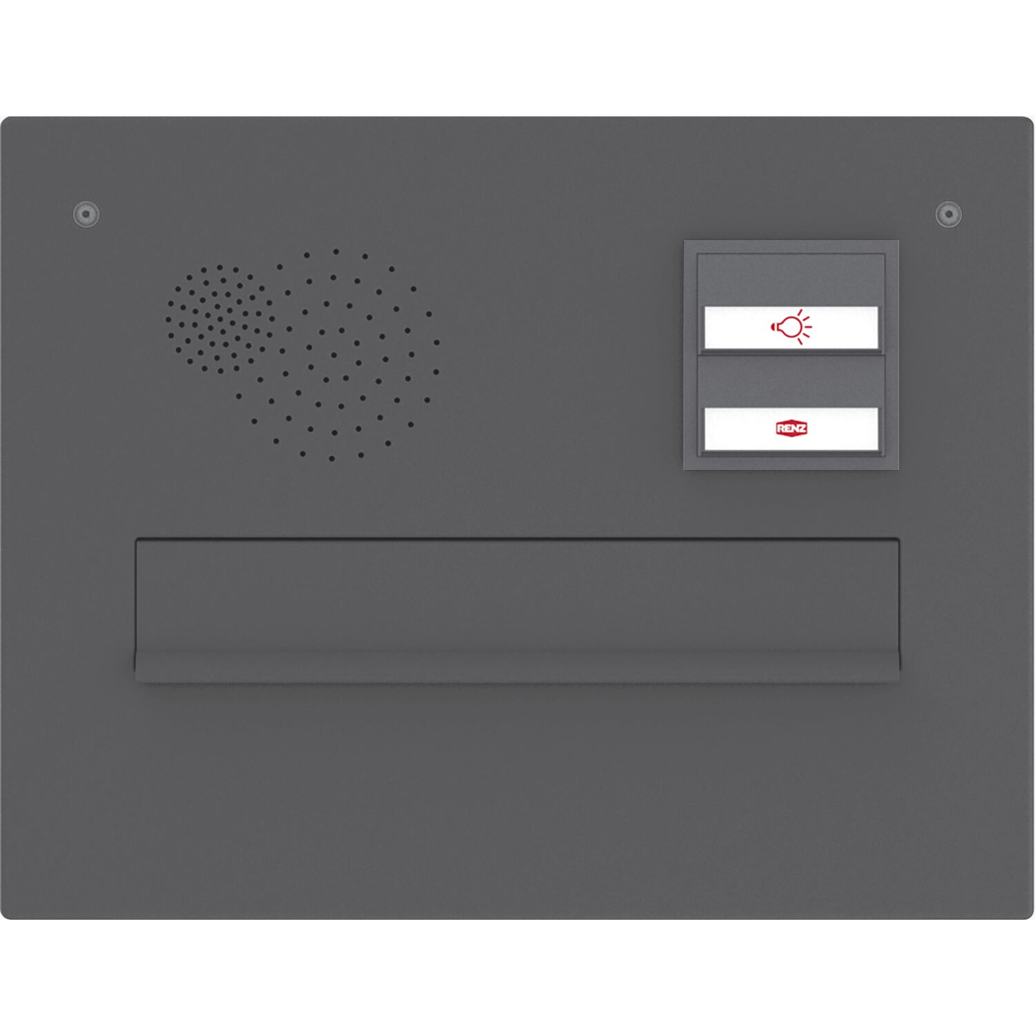 RENZ Frontplatte eckig, 360 x 280 mm, Stahl anthrazitgrau RAL 7016