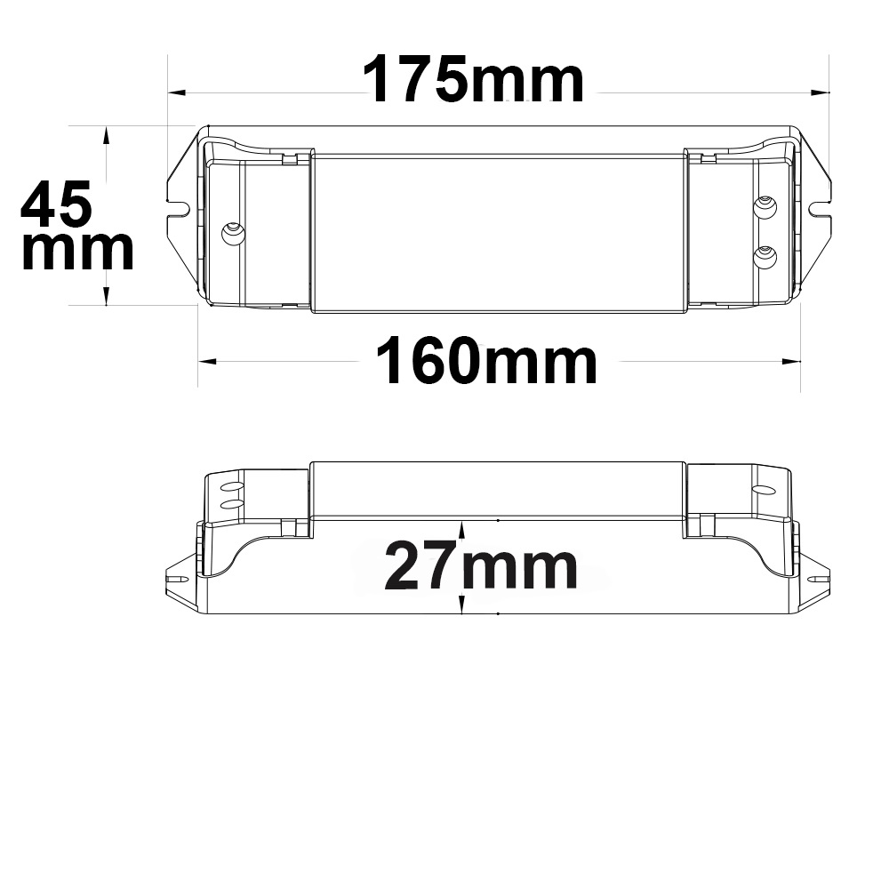 ISOLED Phasenan-/Abschnitt (40-230V)/Push Eingangssignal zu PWM-Dimmer 1 Kanal 12-48V DC 15A