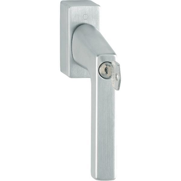 Hoppe Fenstergriff DALLAS Sperrzylinder Vierkant 7x32-42mm verchromt matt