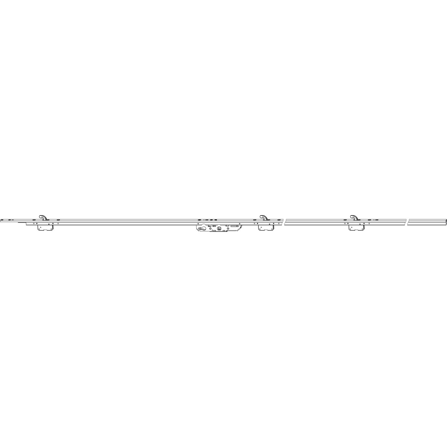 Maco #224160 HS Hakengetriebe PZ DM 37,5, FFH 2670-3360 mm, Alu silber eloxiert (224160)