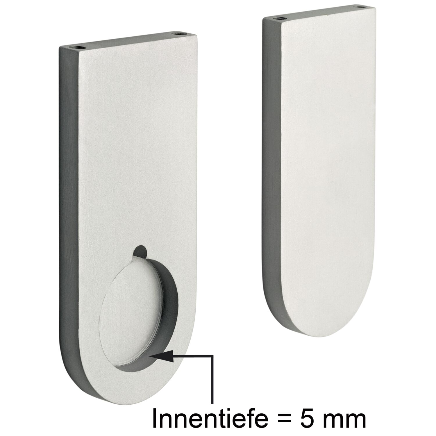 CINETTO Schrankrohrlager zu Schrankrohr rund, Aluminium silberfarbig