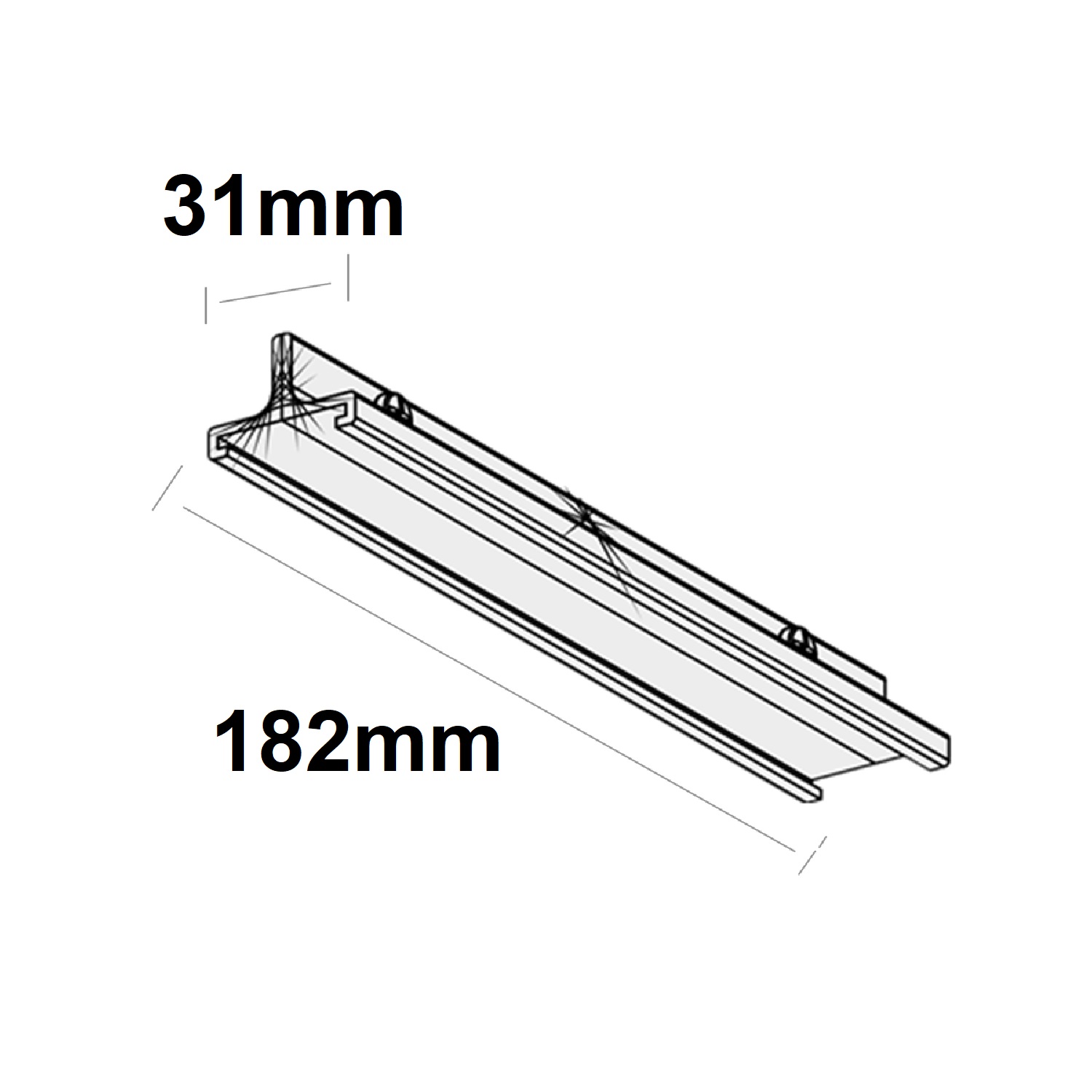 ISOLED 3-Phasen DALI Schiene mechanischer Verbinder weiß