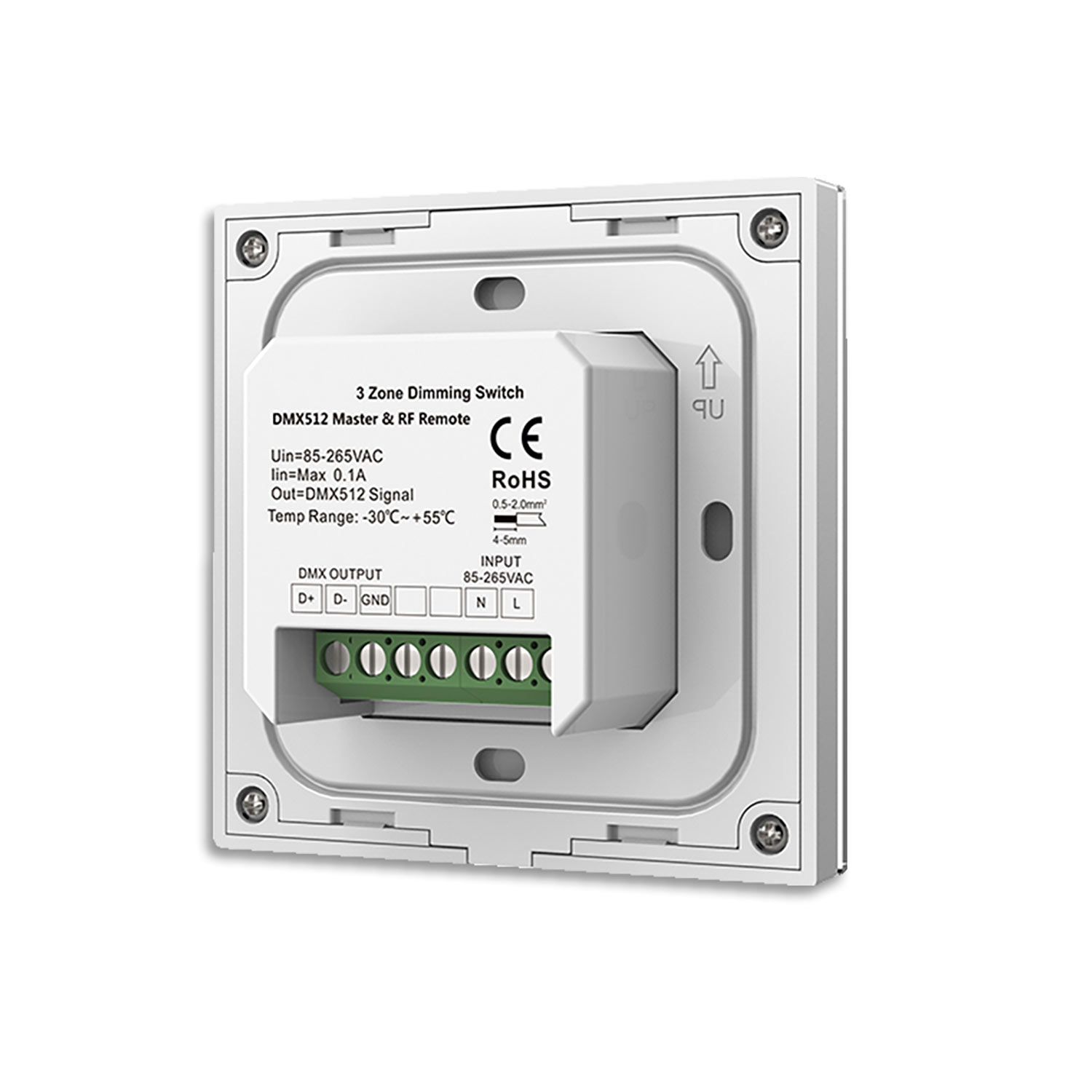 ISOLED Sys-Pro Single Color 3 Zonen Einbau-Touch-Fernbedienung + DMX Output weiß 230V
