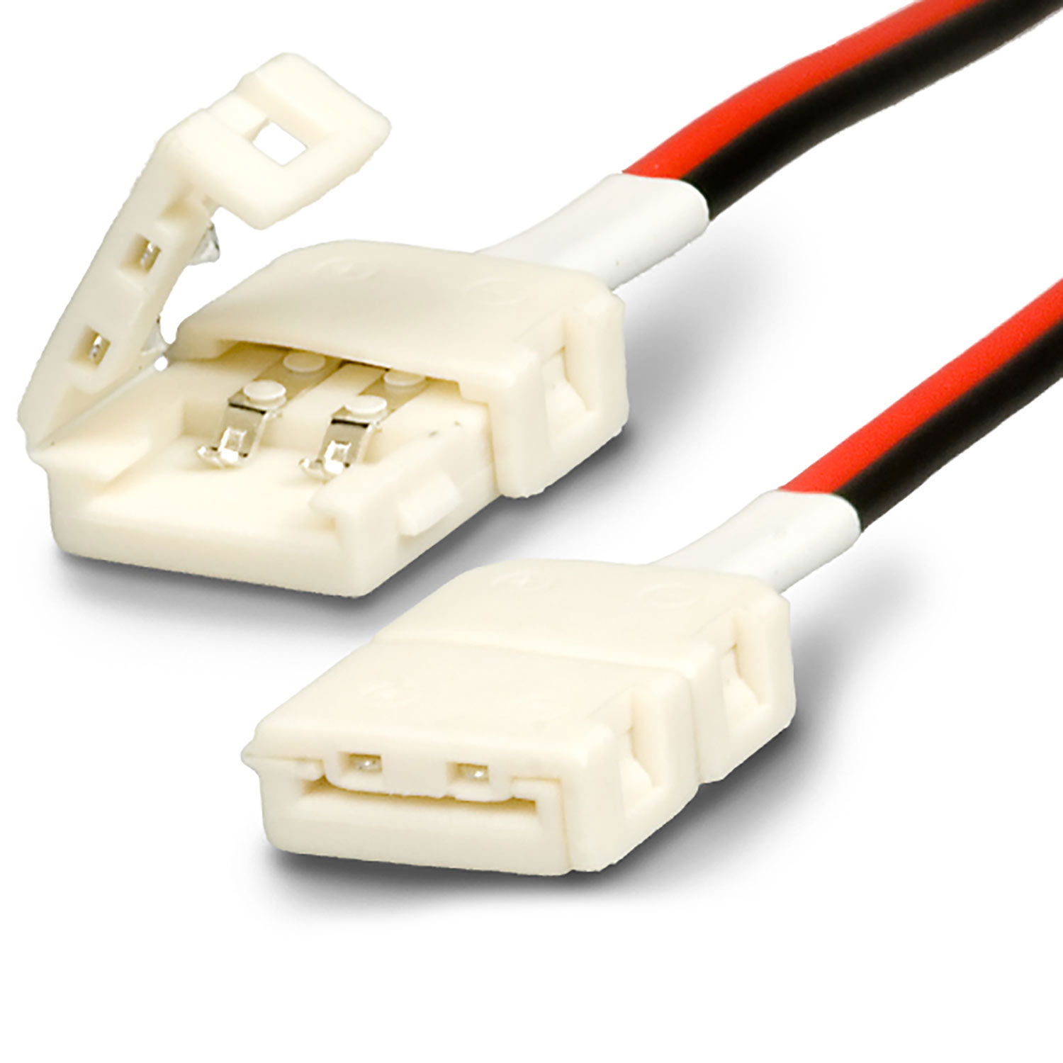 ISOLED Clip-Verbinder mit Kabel (max. 5A) C1-28 für 2-pol. IP20 Flexstripes mit Breite 8mm Pitch >12