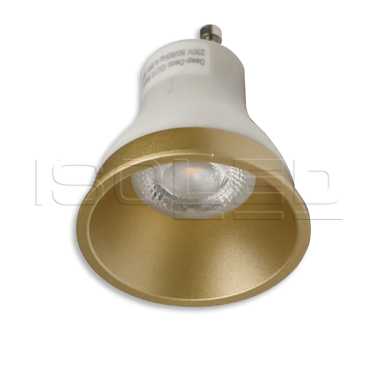 ISOLED Cover für LED Spot und LED Modul SYS-GU10 gold rückversetzt UGR