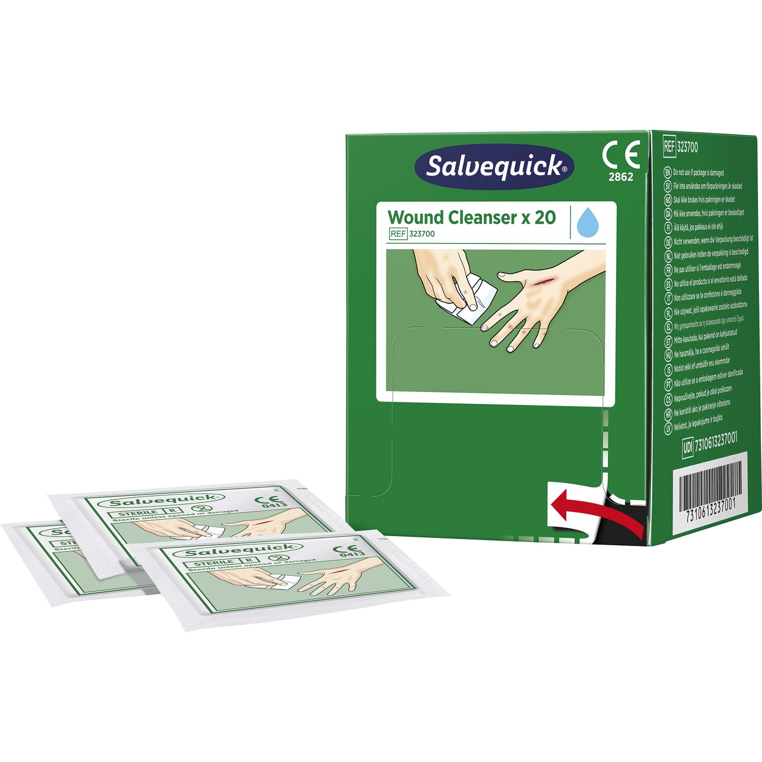 Cederroth SALVEQUICK Wundreiniger steril 20 Tücher 11 x 12 cm