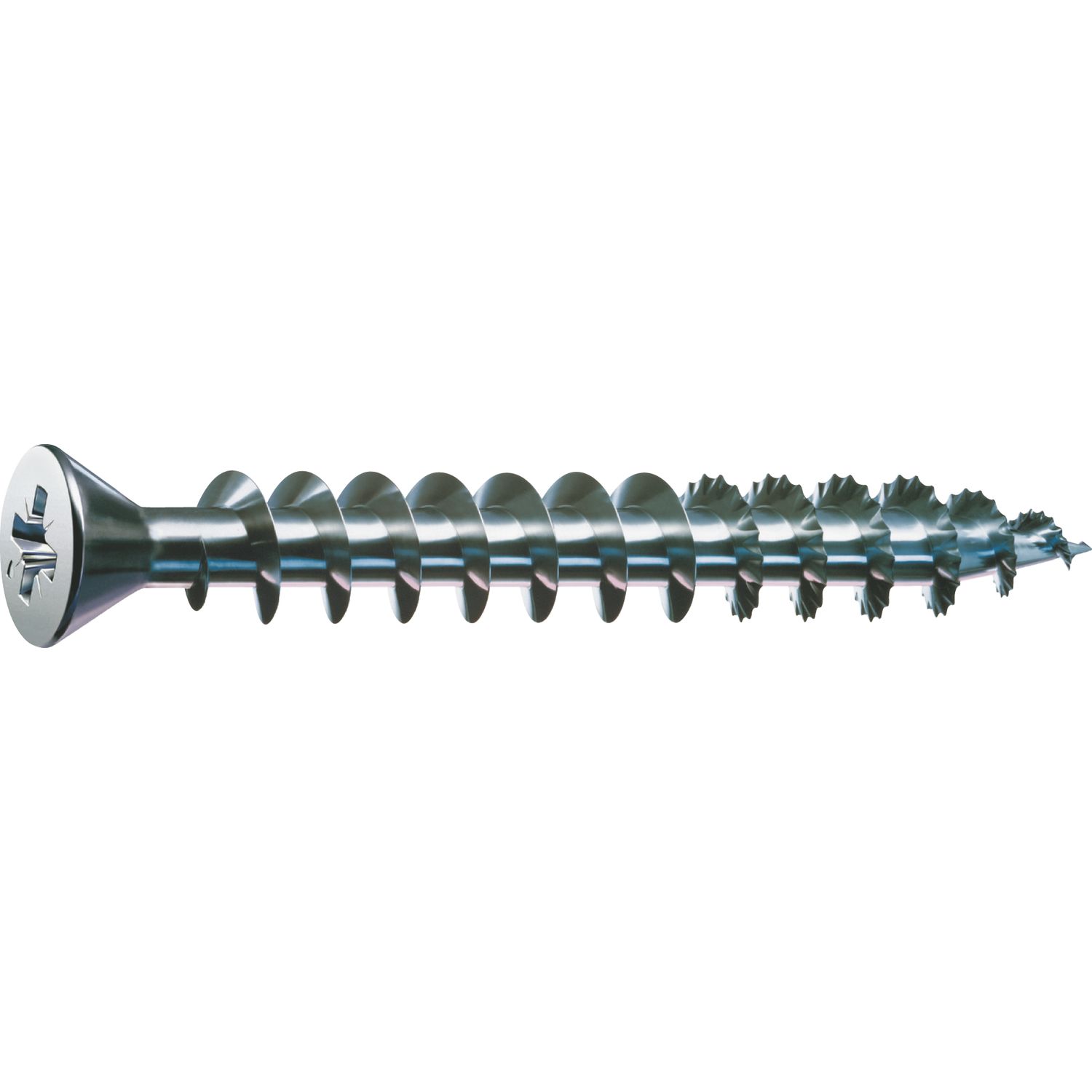 SPAX kleiner Senkkopf 4.0x 30 Vollgewinde Pozidriv 2 Kopf ø 7mm Wirox-Silber (1000 Stück)