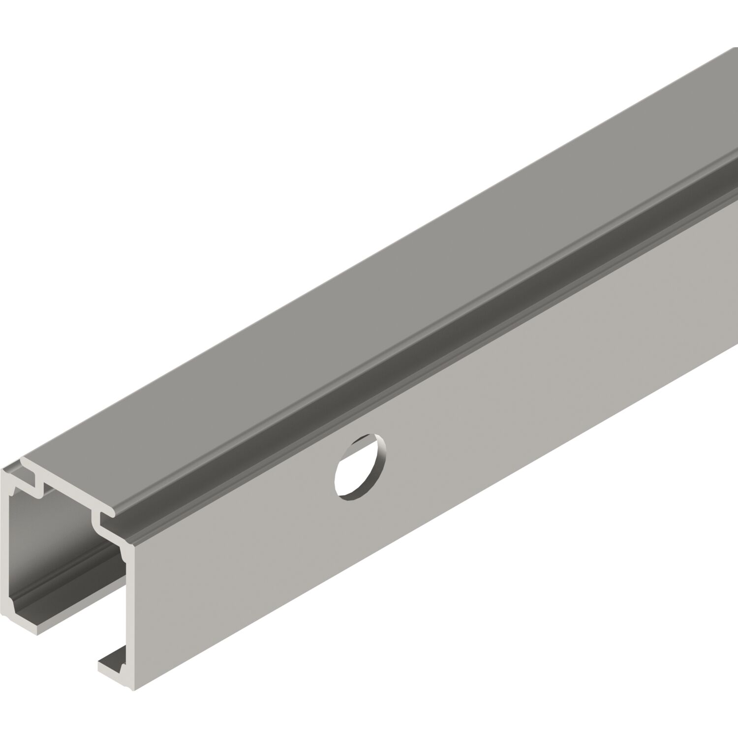solido 100 Laufschiene seitlich gebohrt L=1800 mm Edelstahl-Effekt