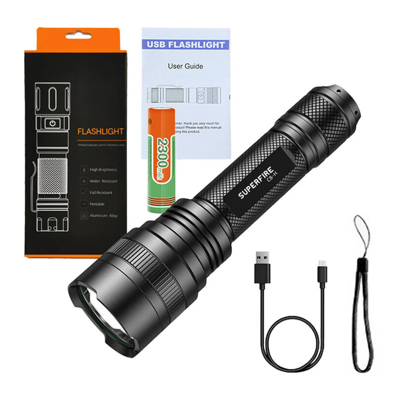 Superfire Taschenlampe C8-H 1200 Lumen USB