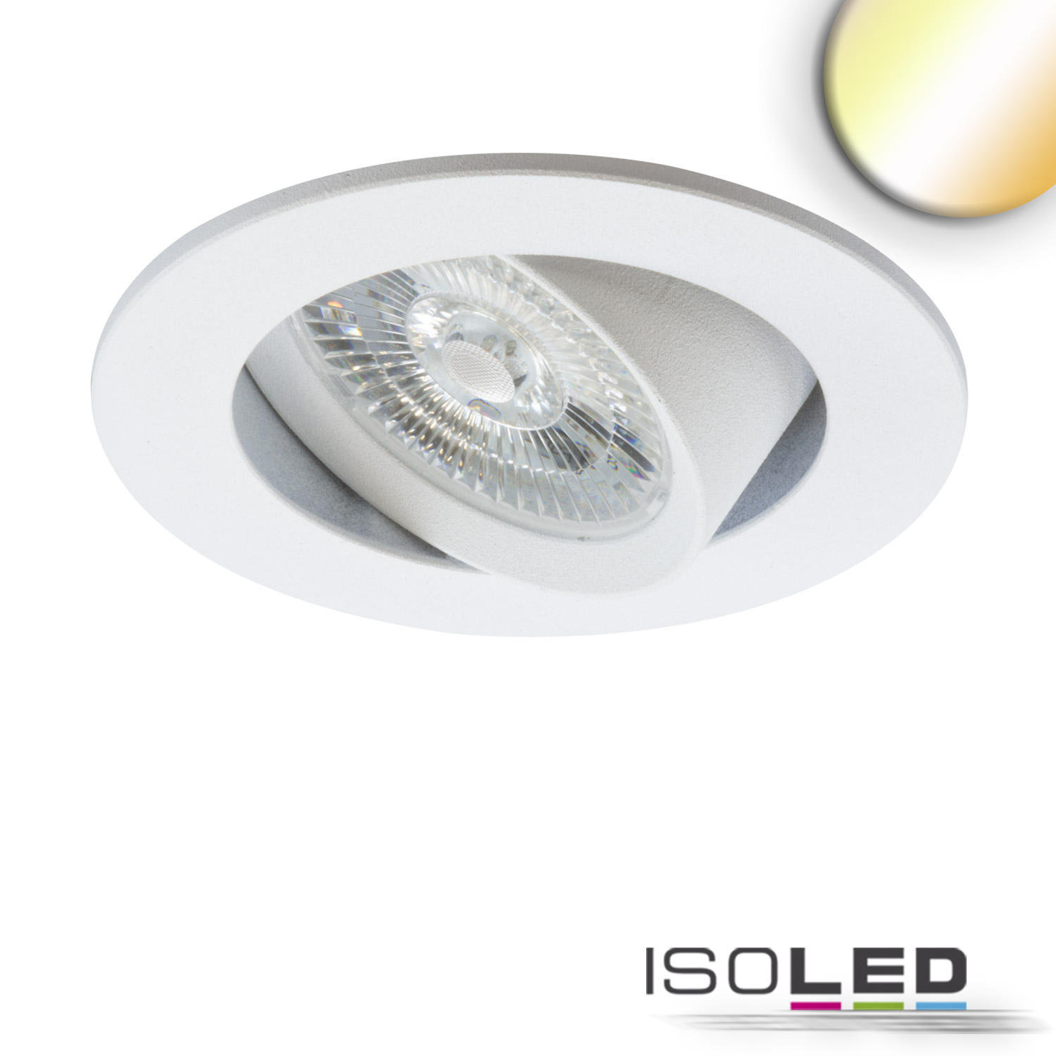 ISOLED LED Einbauleuchte Slim68 Alu weiß rund 6W|6W 24V DC weißdynamisch 2700-5700K