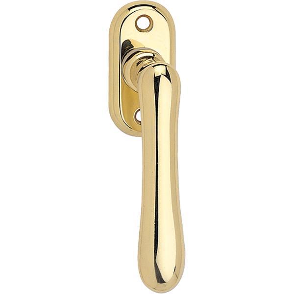 Marchesi Fenstergriff ELEGANT sichtbar geschraubt 32x65 Messing poliert