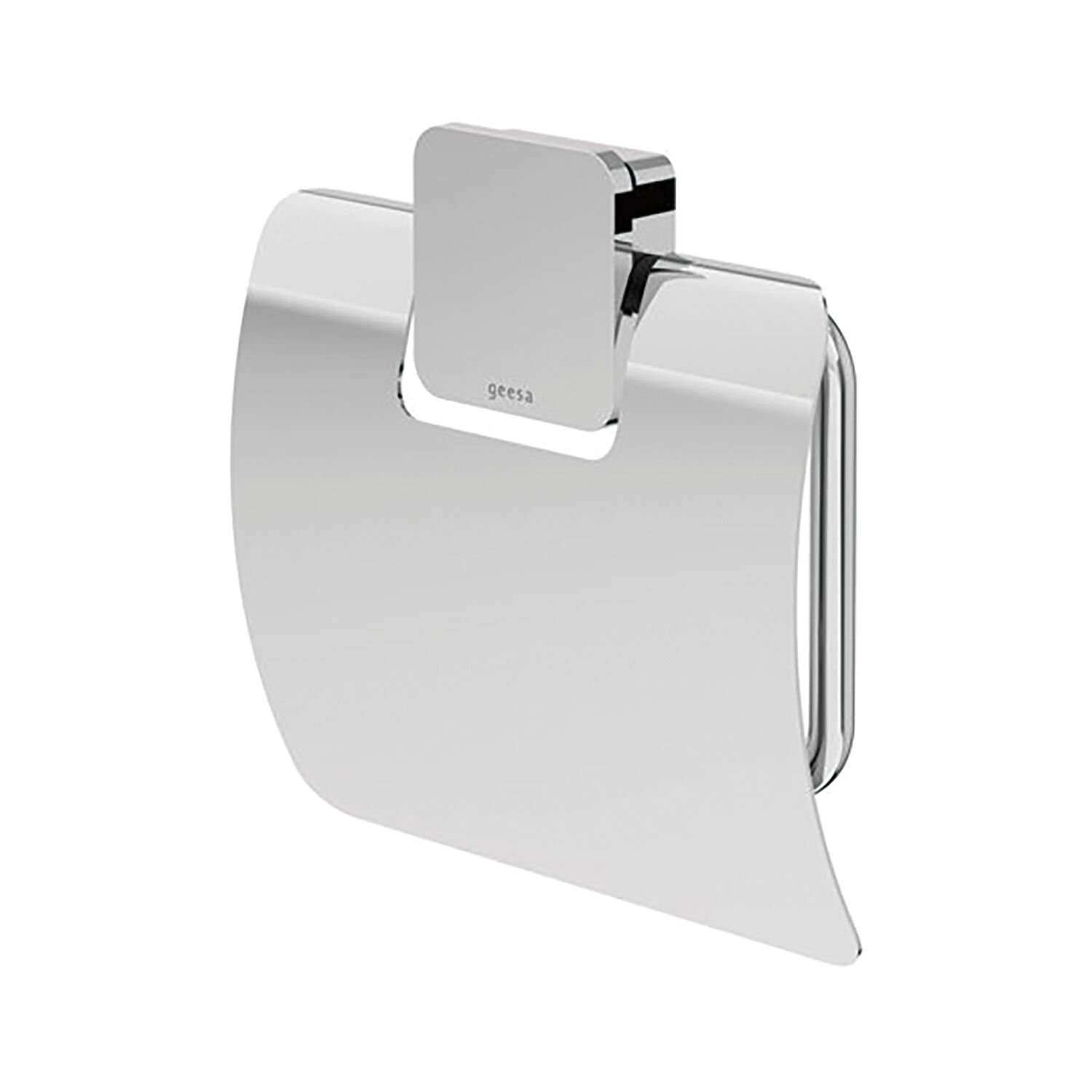 GEESA WC-Papierhalter Topaz mit Abdeckung Chrom