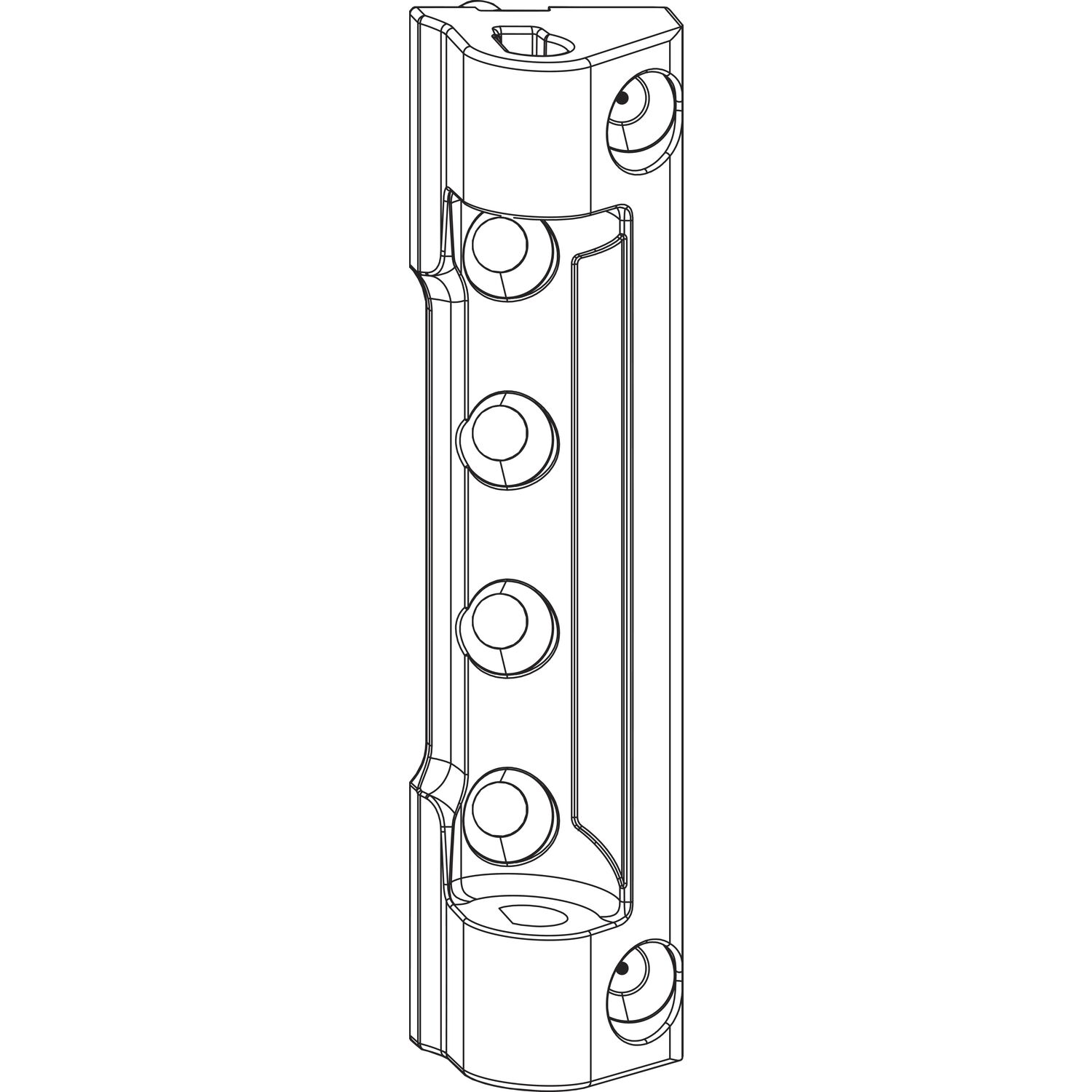 Roto ROTO NX Axerlager P6/150 Standard PVC mit 2 Bohrzapfen 6 mm 150 kg silber