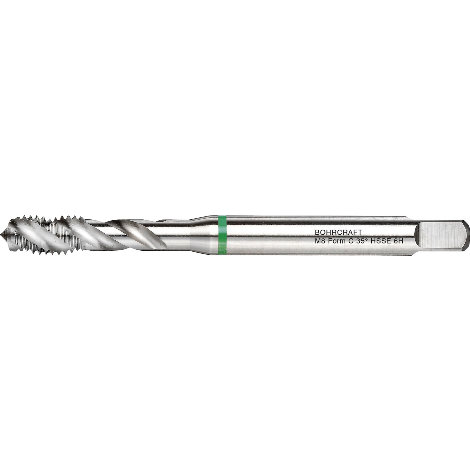 Bohrcraft Maschinengewindebohrer 40º RSP DIN371 M10 verstärkter Schaft Grünring
