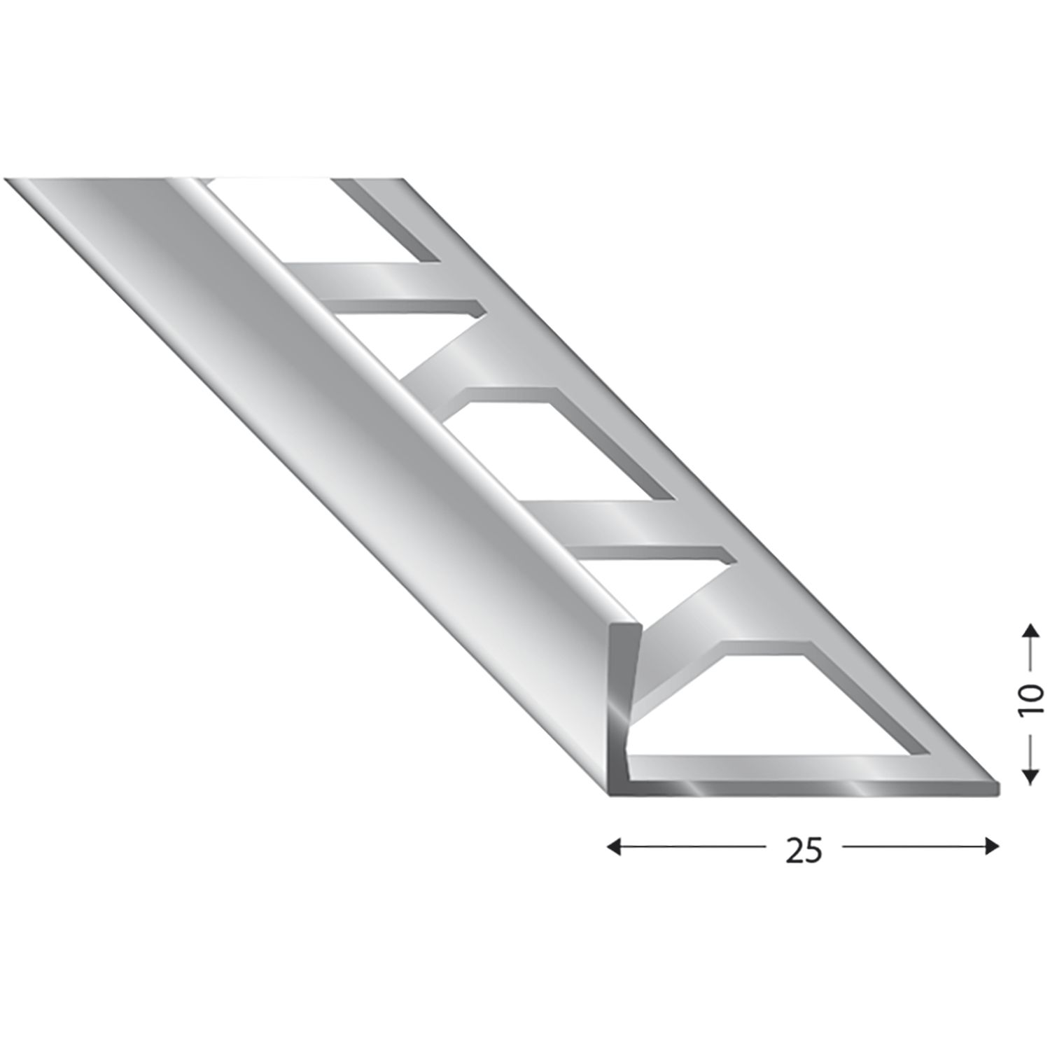 Kügele Fliesenprofil PRIMO, Edelstahl, Innenhöhe 10 mm, 3000 mm