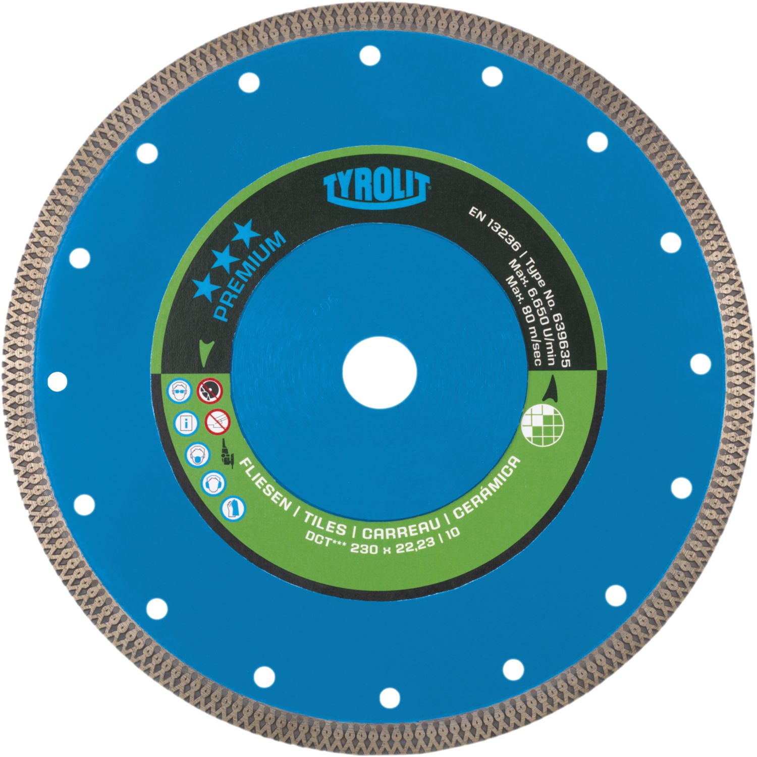 Tyrolit Nassschnitttrennscheibe Diamant Premium***DCT 200 x 1,6/35mm Form 1A1R