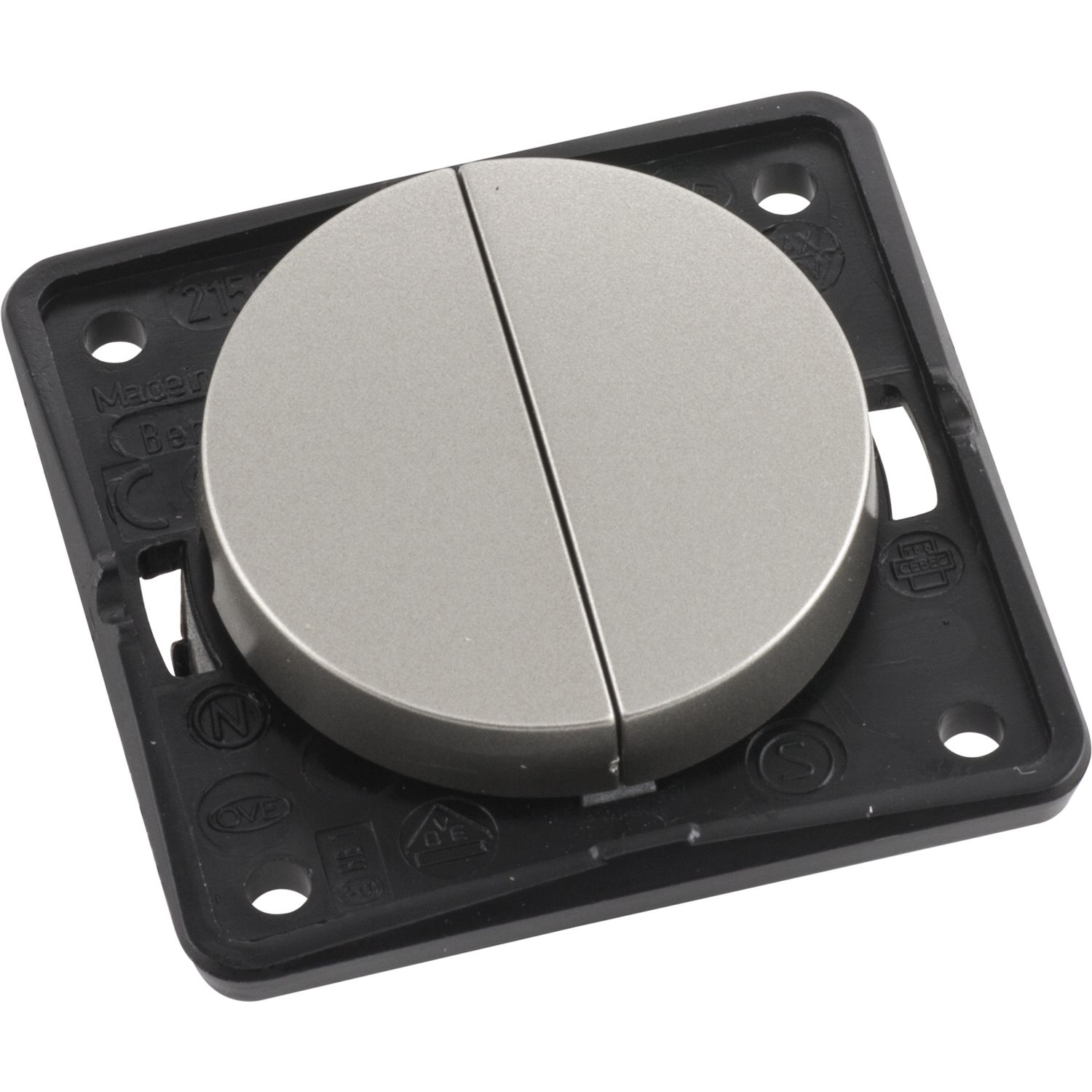 Berker Integro Flow-Pure Serienschalter Edelstahl Effekt