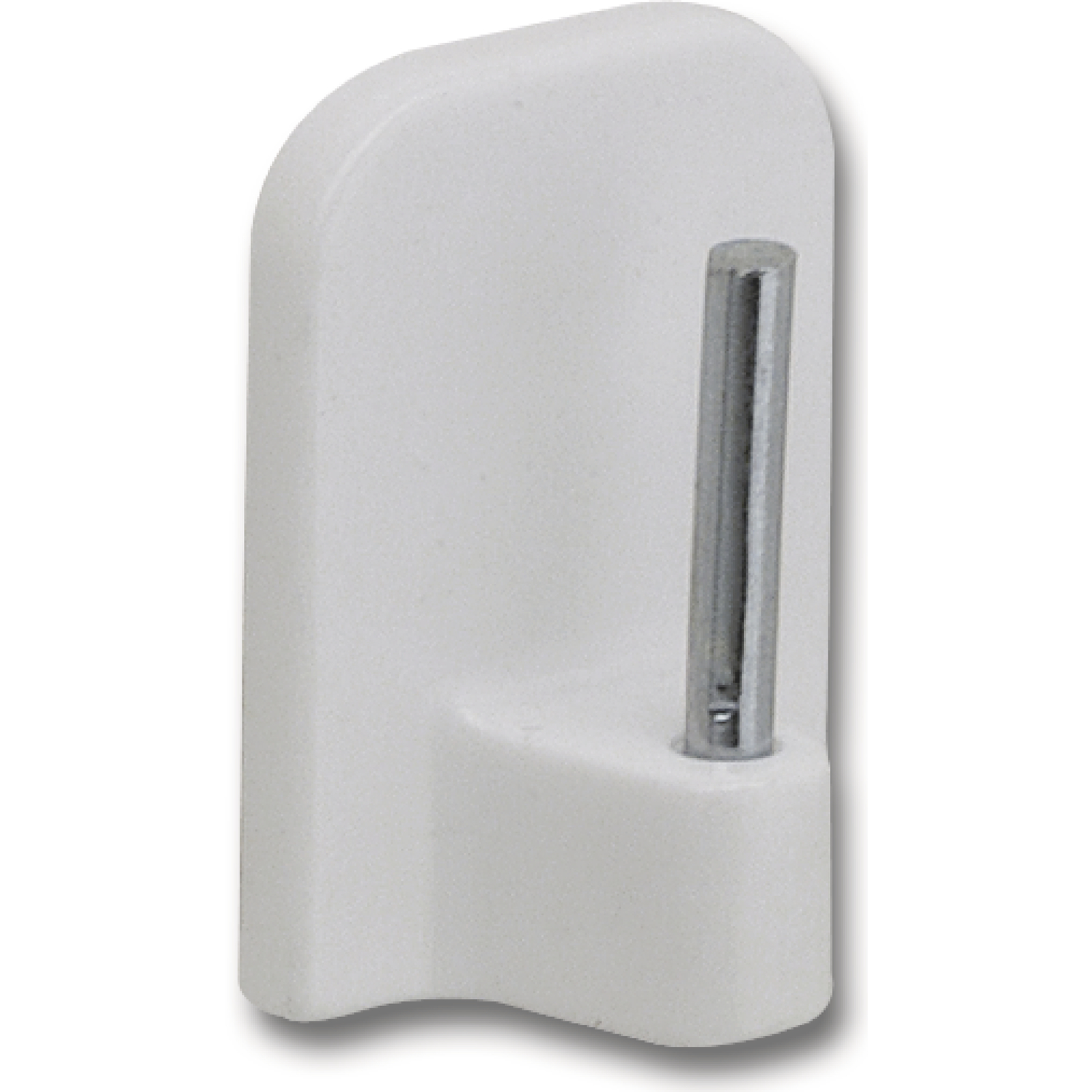 Selbstklebehaken für Vitragenstangen, Stift ø 2 mm, Kunststoff weiß