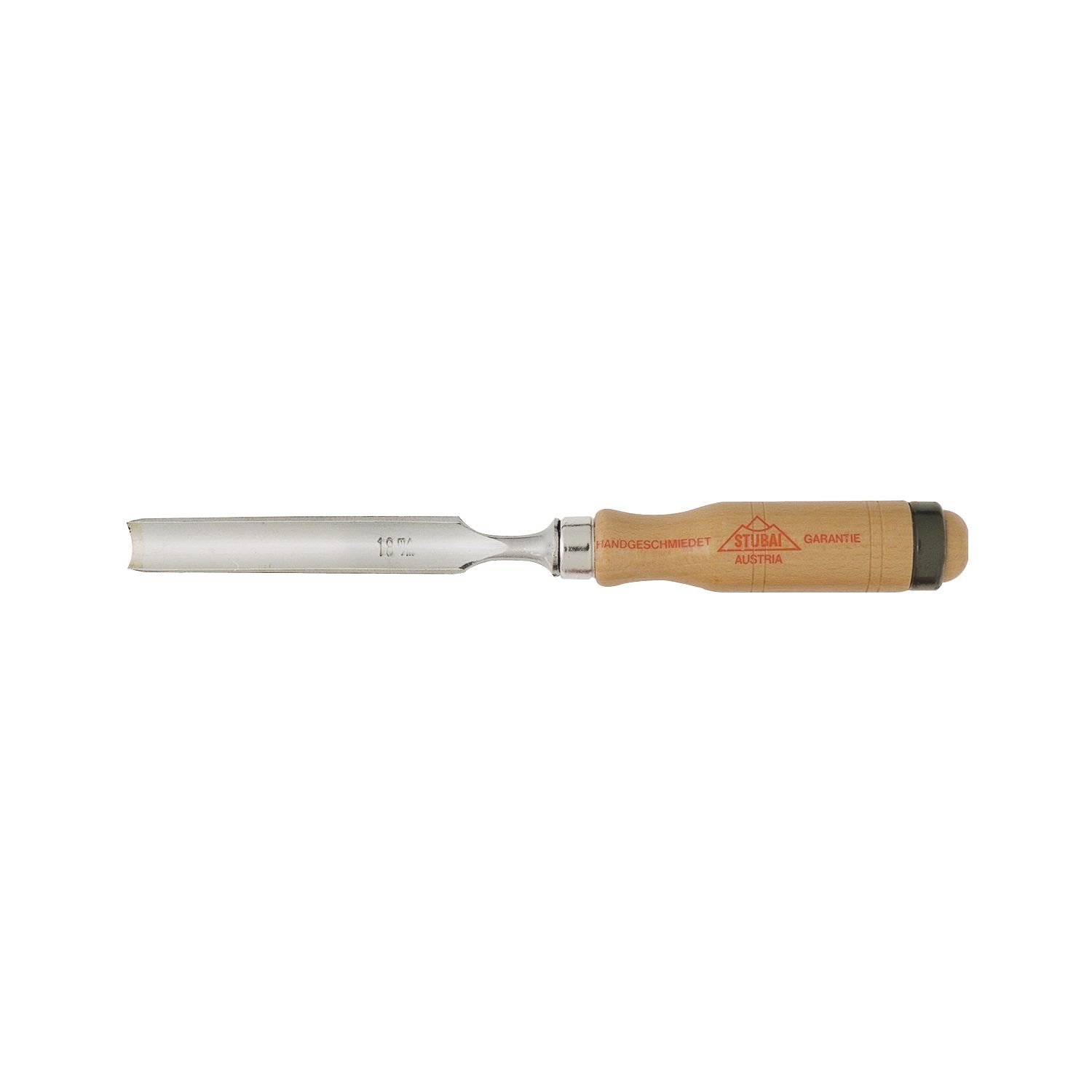 STUBAI Hohleisen mit Holzheft Breite 10mm