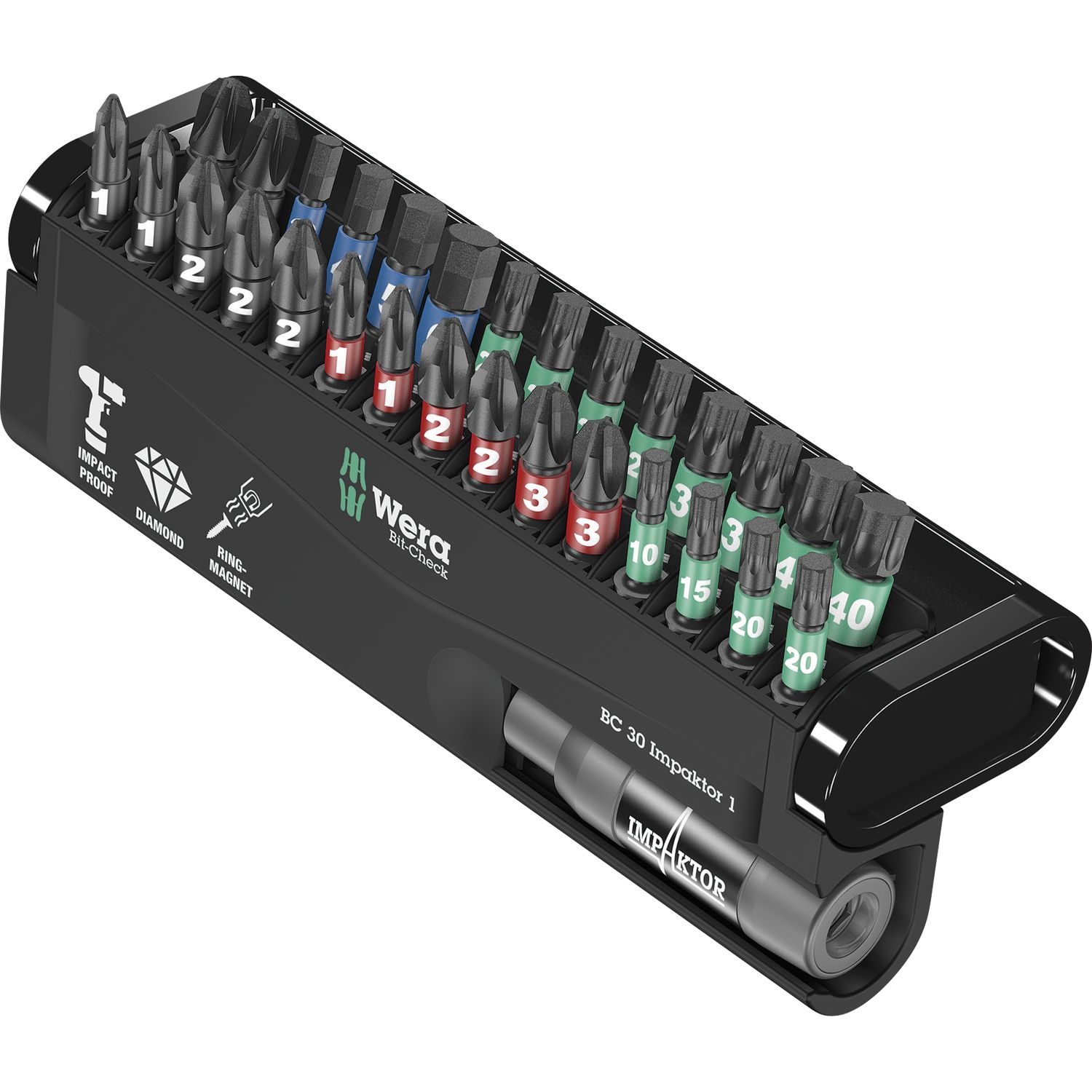 Wera Bit-Check 30 Impaktor 1 Phillips/ Pozidriv/Torx® /ISK 30-teilig