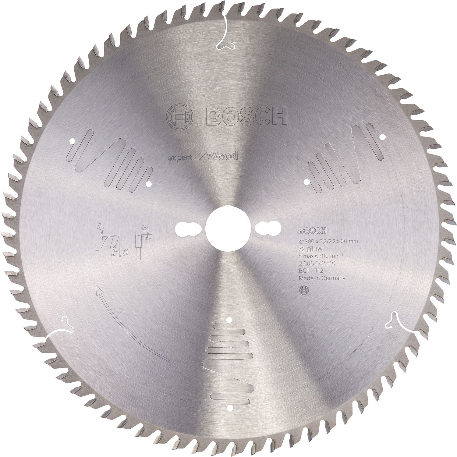 Bosch Kreissägeblatt Expert for Wood ø 300 x 2,2 x 30 mm Zähne 72 (WZ) pos.