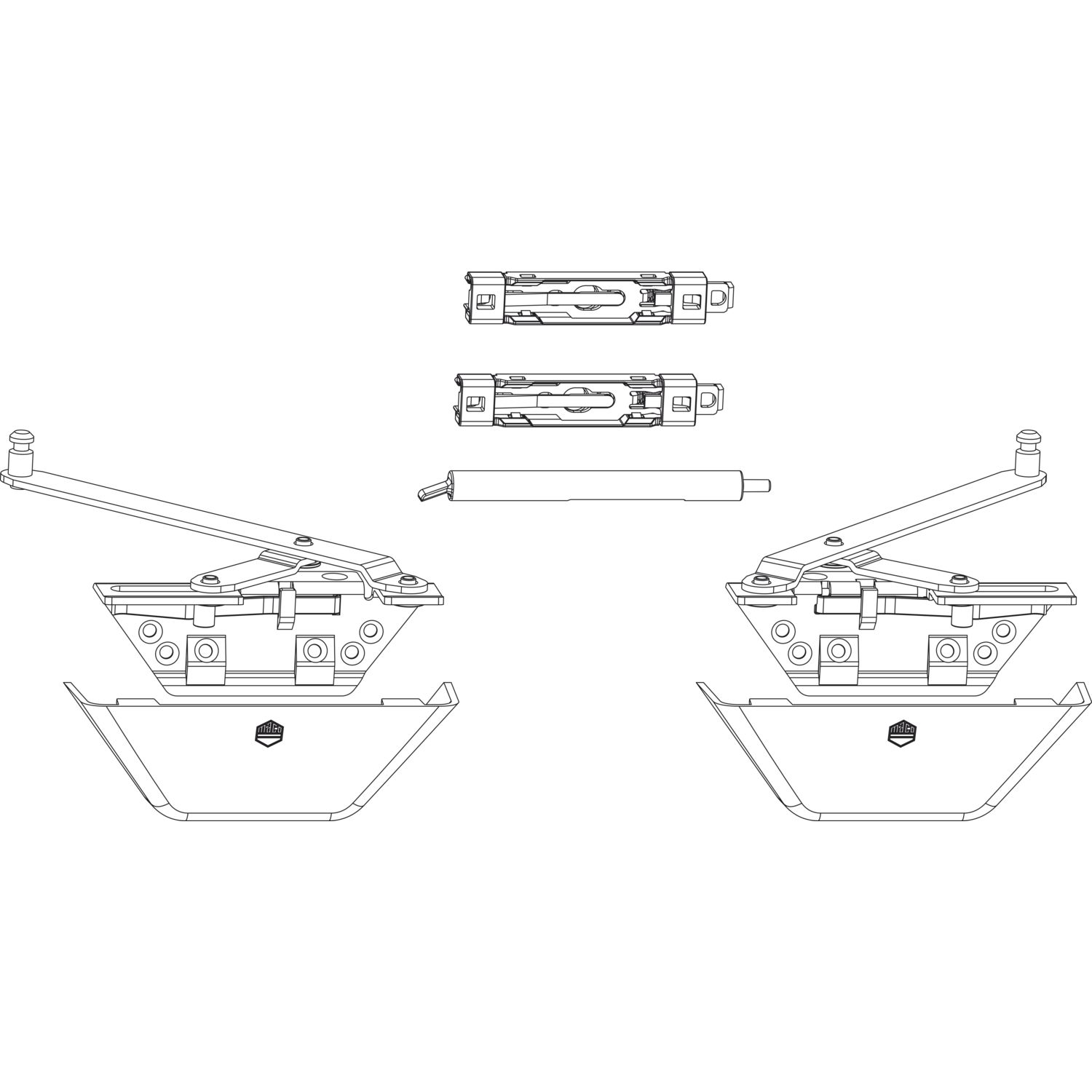 Maco #103074 SKB-S/SE Grundkarton Gleitschere FFB 620-1650 mm weiß (103074)
