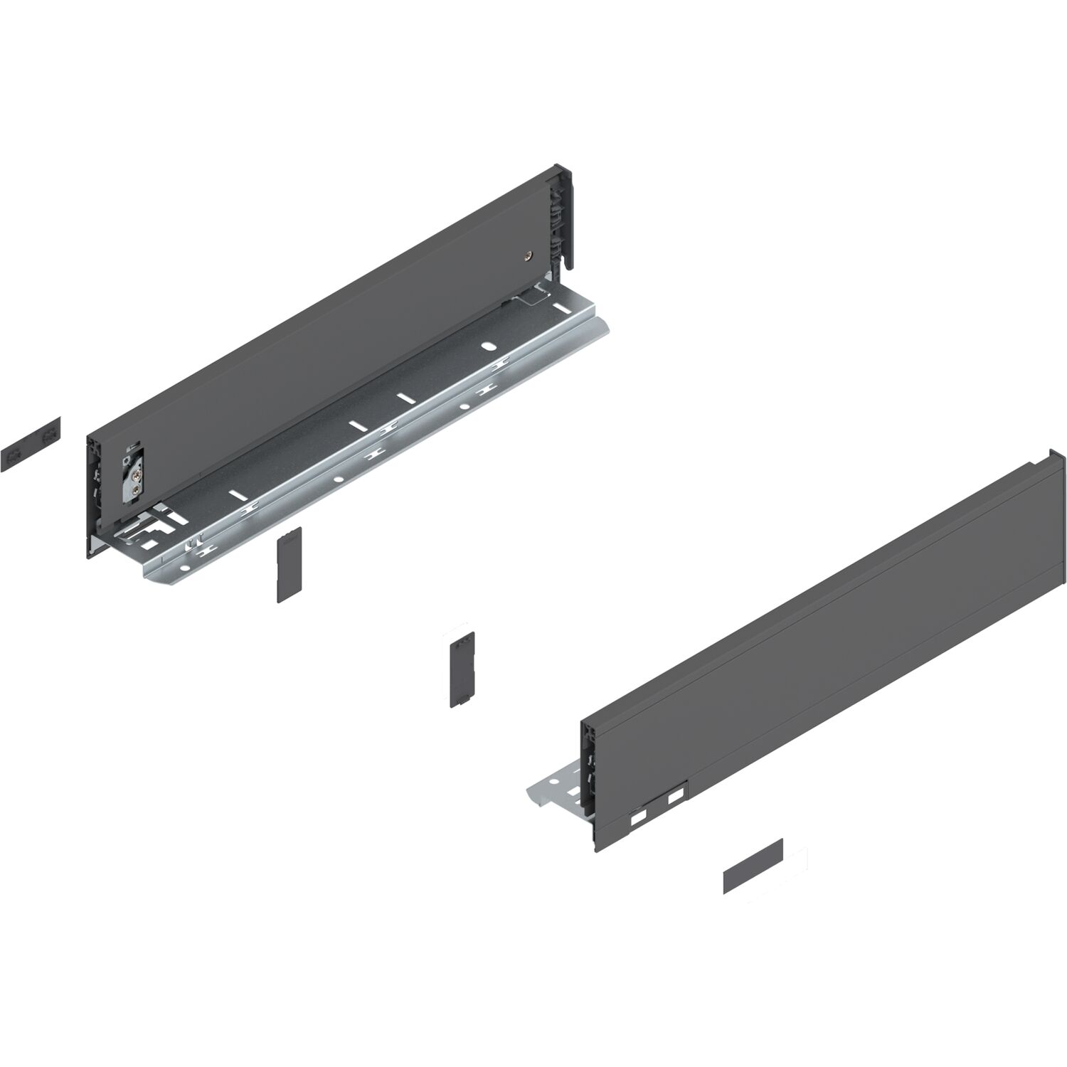blum LEGRABOX pure Zarge Höhe M, NL 400, Oriongrau-matt