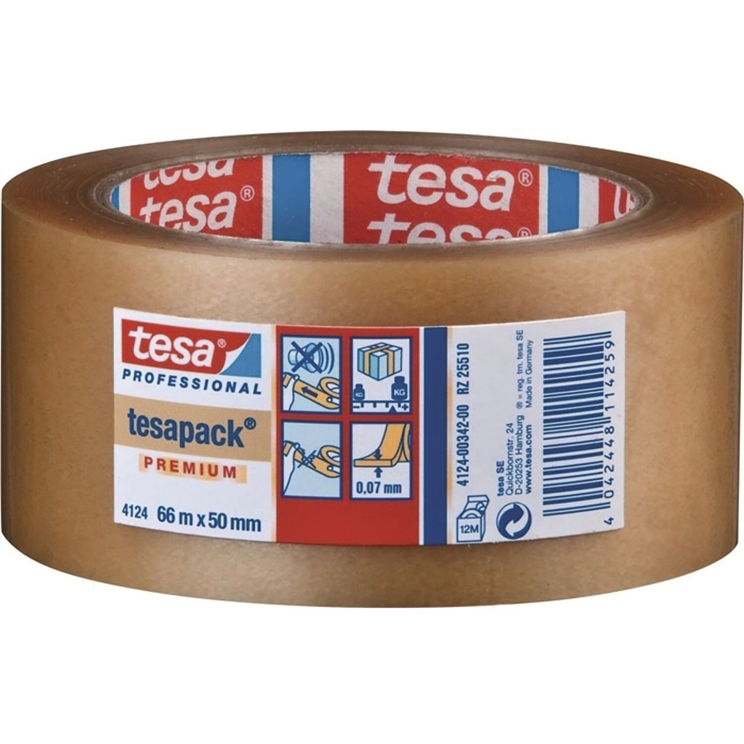 Tesa PVC Klebeband 4124 braun 30 mm x 66 m