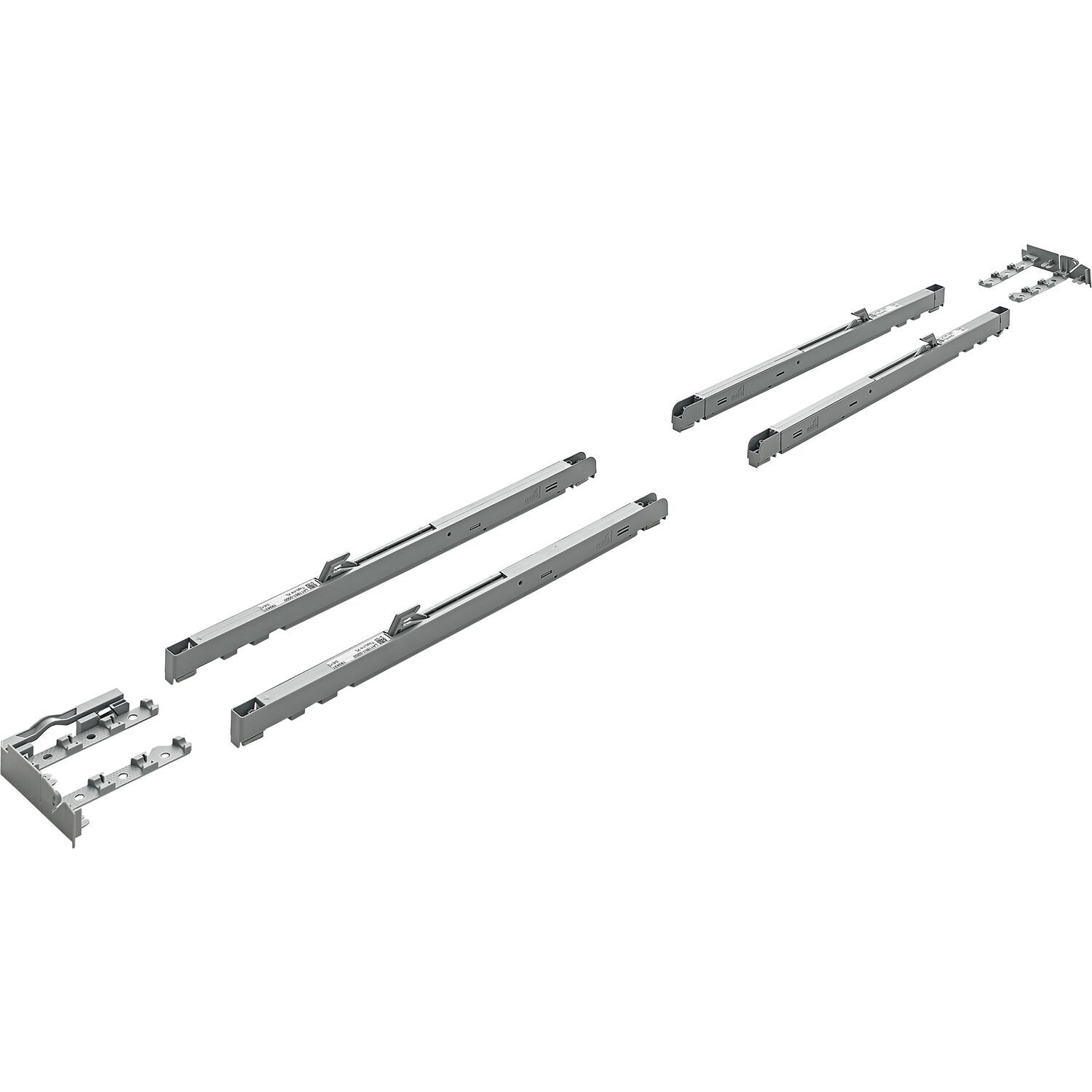 Hettich TopLine XL Silent System Dämpfungs-Set, 4-türig 15-35 kg, grau