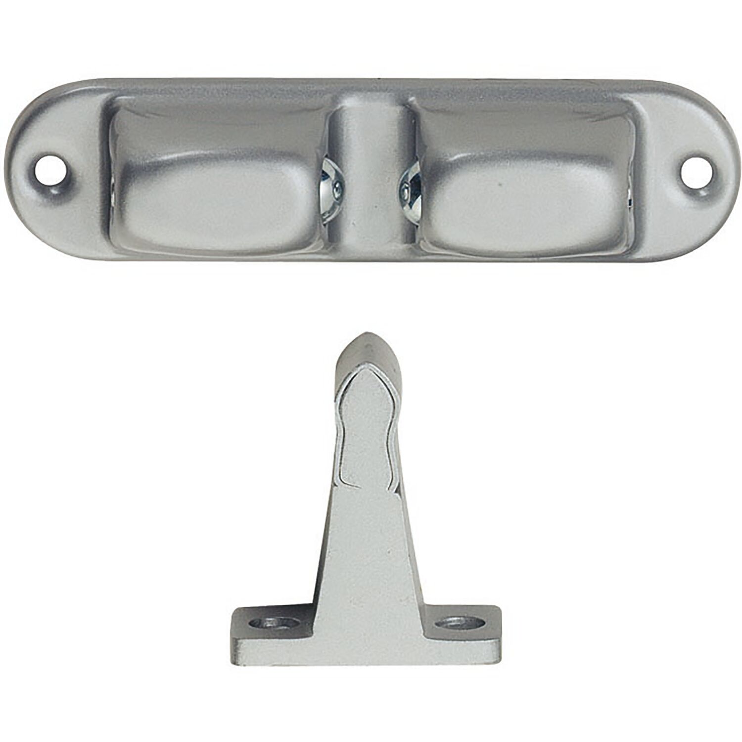KWS Türhalter 1083 mit verstellbarer Druckkugel, Wandab. 70mm,Alu/Stahl silber lack.