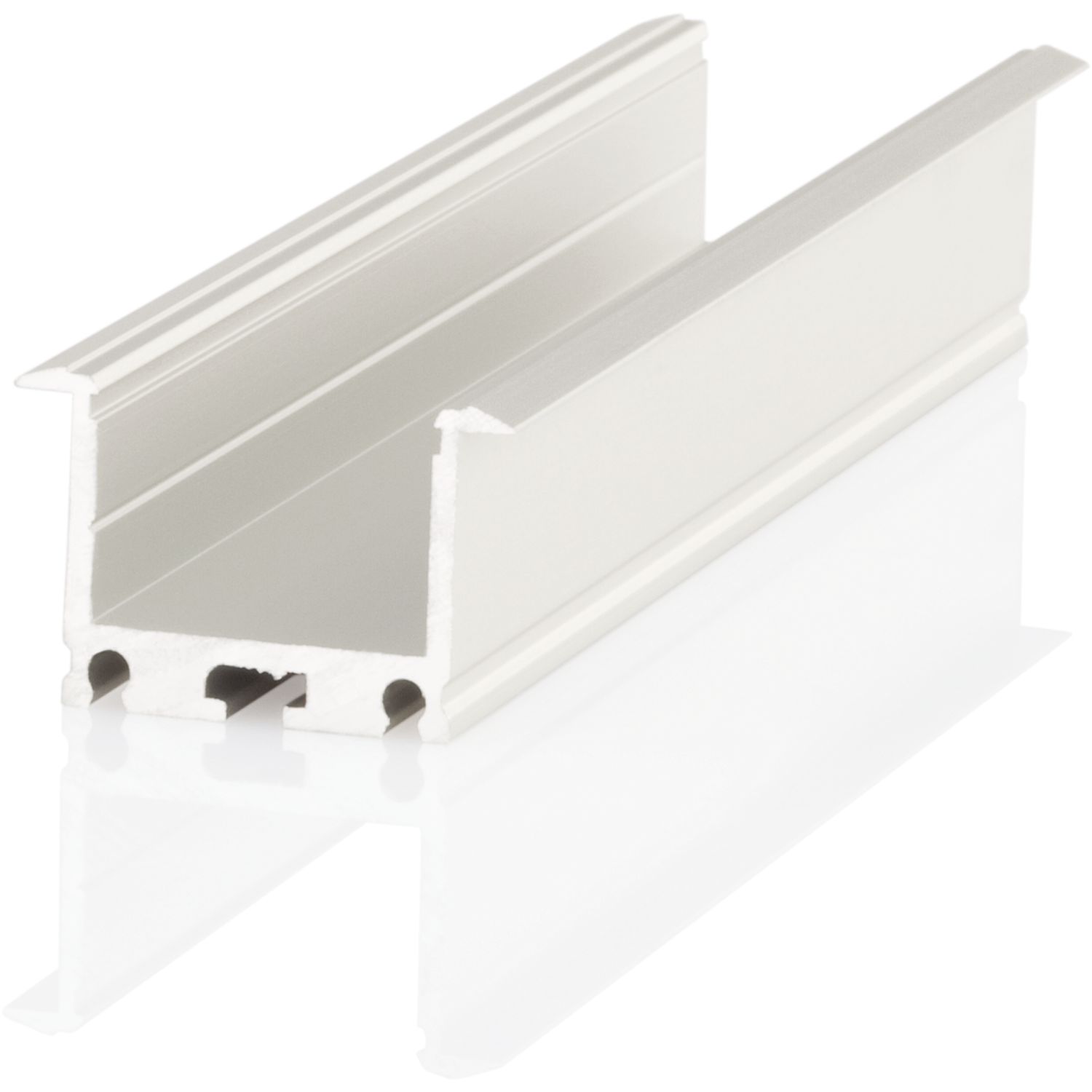 Bilton Aluminium Einbauprofil XT01, eloxiert, 3000 mm ohne Abdeckung