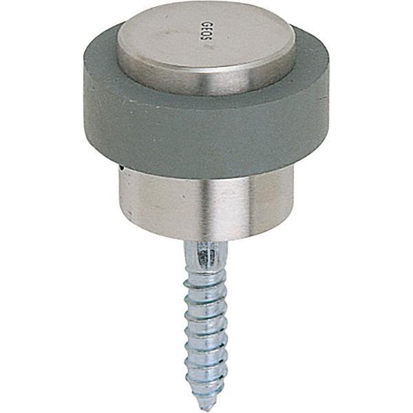 Grundmann GRUNDMANN Bodentürpuffer ø 48 mm, Höhe 38 mm, Gummiring, silber eloxiert