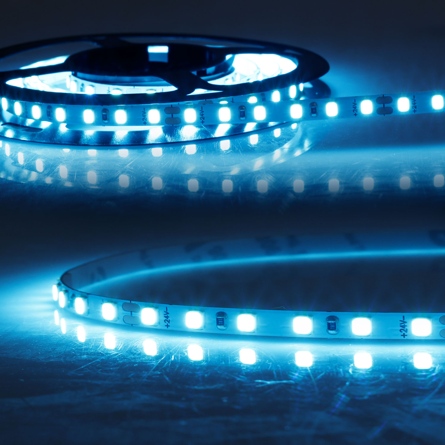 ISOLED LED HEQ MICRO Skyblue Flexband 24V DC 10W IP20 5m Rolle 120 LED/m