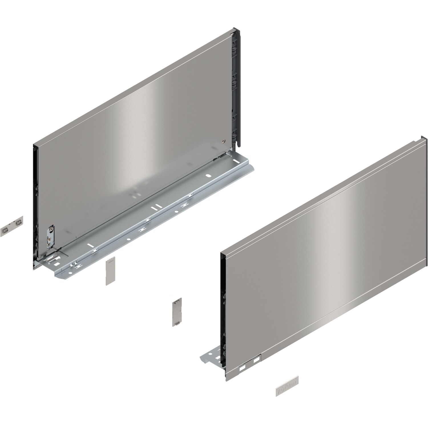 blum LEGRABOX pure Zarge Höhe F, NL 450, INOX (Anti-Fingerprint)