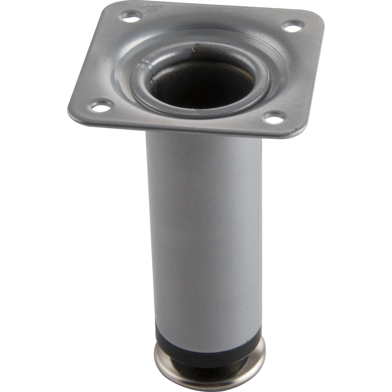 Dekorfuß Fuß ø 30 mm, Länge 100 mm, Stahl silber RAL 9006